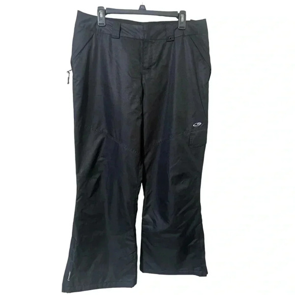 Champion Black Filled Snow Pants Outdoor Winter Warm Skiing Snowboard Thick - Picture 1 of 7